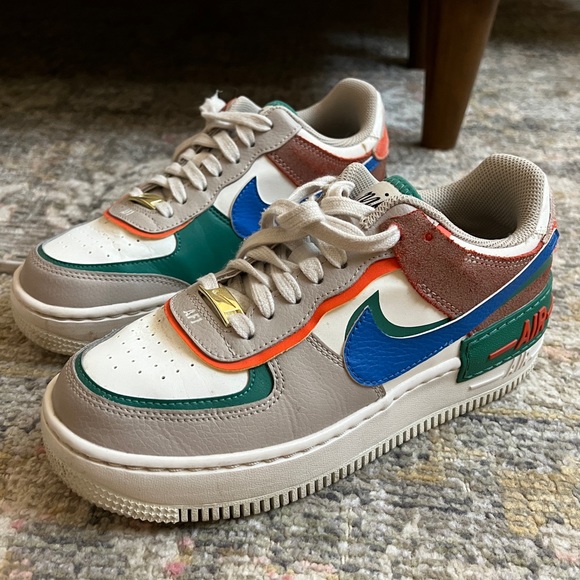 Nike Shoes - Nike Air Force 1 Shadow Sail Signal Blue Green